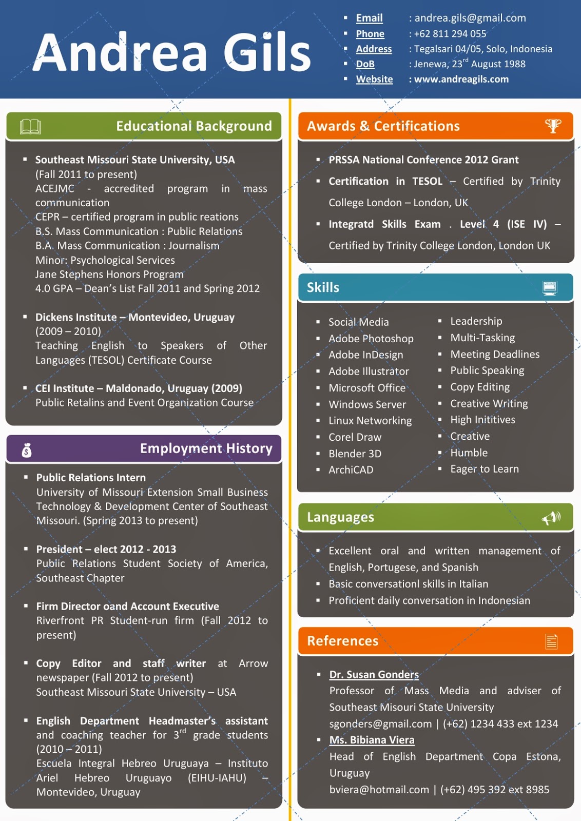 Sample format resume terkini